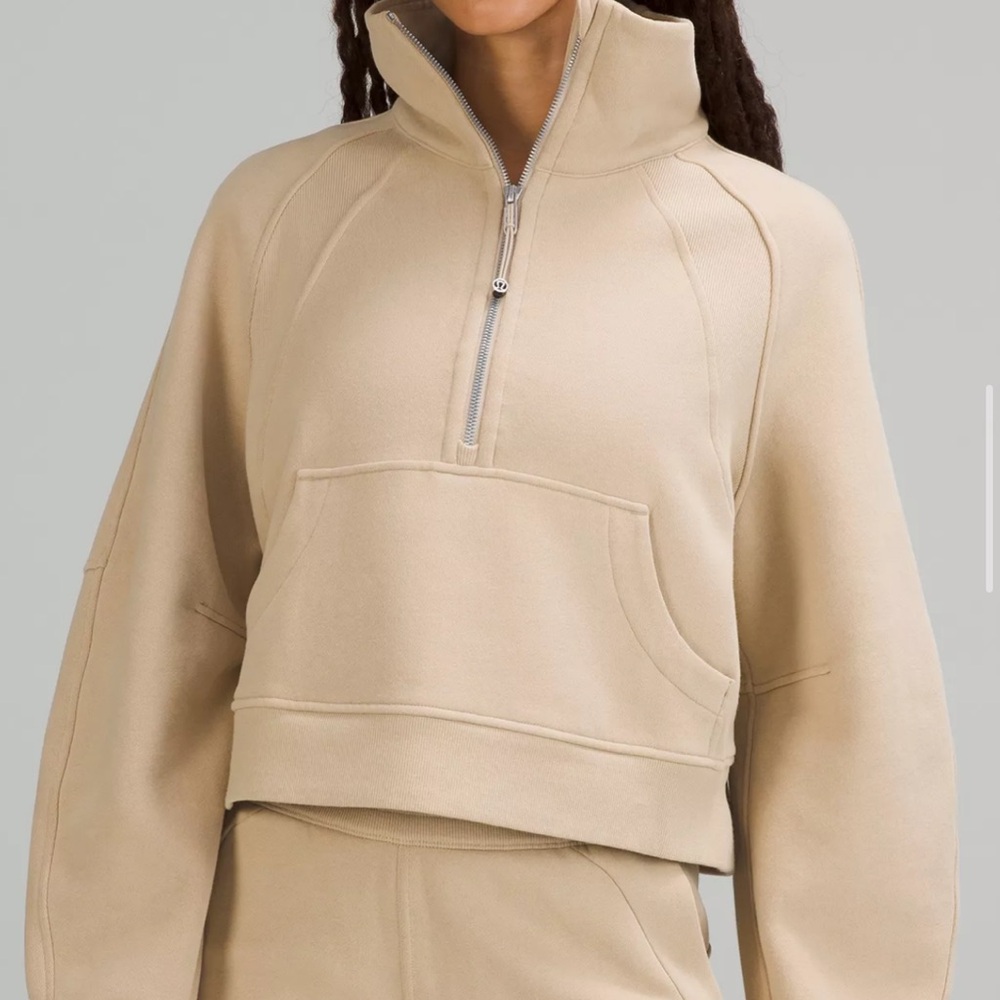 Lululemon Scuba Oversized Funnel Neck Half Zip in Trench